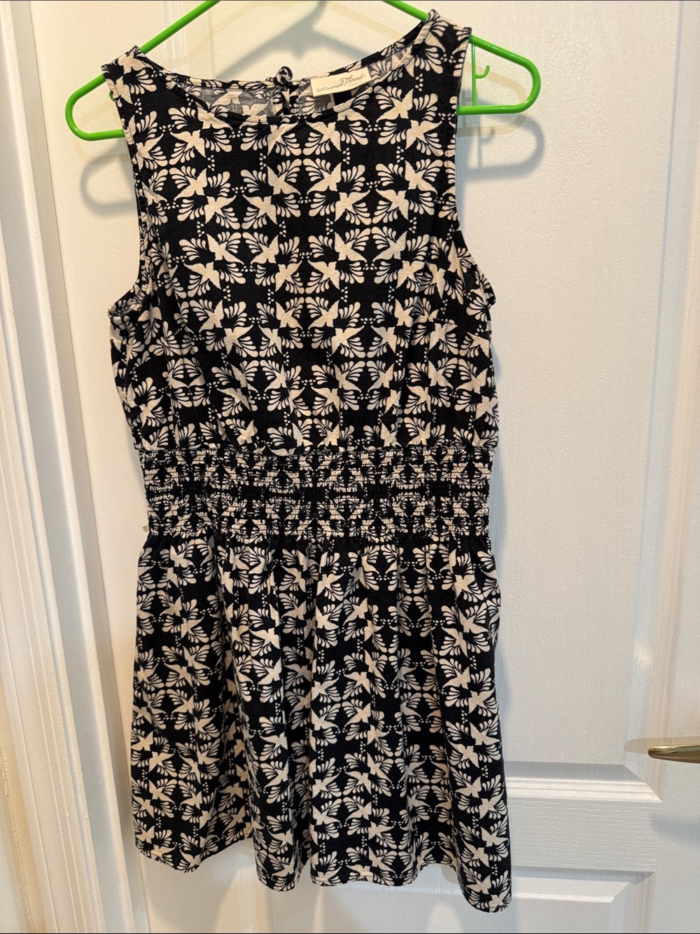 Universal Thread Black and Tan Floral Sleeveless Dress with pockets